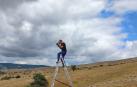 Oskar Alegria durante la grabación de Zinzindurrunkarratz en la Sierra de Andía