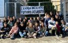 Alumnado de 2º de bachillerato del IES Ribera del Arga de Peralta convocó ayer una jornada de huelga