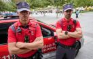 Sergio Campo y Miguel Riaño, los agentes que auxiliaron al hombre que se atragantó