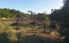 La estructura del toro de Osborne de Tudelas, derribada tras el sabotaje