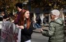 Fotos de la manifestación de los estudiantes navarros para exigir el modelo de examen de la PAU.