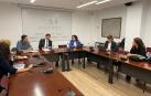 Un momento de la reunión que ha celebrado esta mañana el jurado del Premio Navarro a la Solidaridad en el Palacio de Navarra.