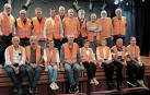 Parte de los integrantes del grupo de voluntariado urbano San Sebastián de Tafalla