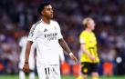 El madridista Rodrygo Goes durante el choque de la Champions contra el Borussia Dortmund