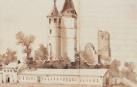 Dibujo del antiguo castillo de Montmorency en 1708. Los Luxa acabaron integrados en la familia de Montmorency