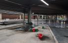 Estación de autobuses, vacía este lunes a las 9 de la mañana