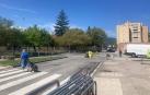 Vista de la calle Ezkaba, una de las que se han modificado, cuando se hicieron los cambios en agosto