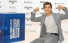 El actor Oscar Casas, durante la presentación de la serie ‘El gran salto’, en la que da vida a Gervasio Deferr
