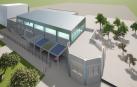 Imagen virtual de la sala multiactividad que se construirá sobre la zona de bar del actual complejo deportivo