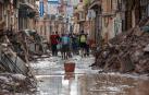 otografía de una de las calles de Paiporta encharcadas por las lluvias del martes y que han afectado a las labores de limpieza