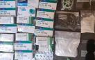 Parte de las drogas decomisadas en el registro
