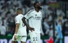 Antonio Rudiger nada más terminar el choque de Champions contra el Milan en el Bernabéu /