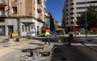 Encuentro de las calles Maestras y San Francisco, que se beneficiarán del sistema LED en su alumbrado