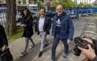 Rafa del Amo, junto a Montse Tomé y Luis de la Fuente, en una visita de los seleccionadores a Pamplona en el mes de abril.	jesús caso