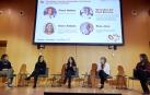 Elena Ibáñez, Charo Sádaba, Mercedes del Pozo y Rosa Jaso, durante su mesa redonda