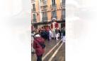 La Comparsa de Gigantes, en el Casco Viejo de Pamplona con motivo de San Saturnino