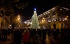 Fotos con el encendido navideño de Pamplona el día de San Saturnino /