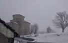 La nieve cubre San Miguel de Aralar