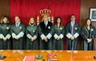 De izquieda a derecha, Marta Arnedo, Francisco Javier Isasi;,Carmen Arnedo; Joaquín Galve, Mari Paz Benito, Emilio Labella e Irene Ferrary