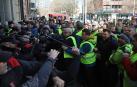 Incidentes protagonizados por agricultores en las puertas del Parlamento de Navarra el pasado mes de marzo