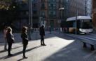 Una villavesa circula por Pamplona