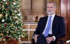 Felipe VI, durante el tradicional discurso de Nochebuena