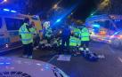 Emergencias de Madrid, atendiendo un accidente de tráfico