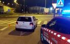Vista del vehículo que ha sido inmovilizado por la Policía Foral en la NA-30