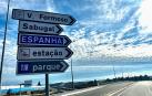 Salida de la Autovía A-25 portuguesa hacia la frontera hispanolusa de Fuentes de Oñoro y Vilar Formoso
