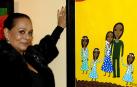 Fotografía de archivo de 2005 de la bailaora Micaela Flores Amaya, conocida como 'La Chunga', con uno de sus cuadros