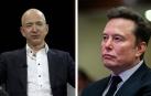 Jeff Bezos, el fundador de Amazon, y Elon Musk, fundador de Tesla y propietario de X