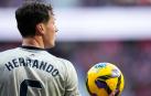 Jorge Herrando, en el partido contra el Atlético de Madrid