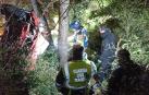 Muere una persona en Huesca tras salirse de la vía, volcar con su coche y chocar contra un árbol