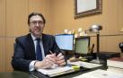 Eugenio de Vicente, nuevo decano del Colegio Notarial de Navarra, en su despacho
