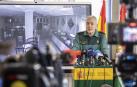 El portavoz de la Guardia Civil en La Rioja, Miguel Ángez Saez, informa este martes de la operación "Pepperanda"