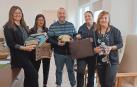 Personal de la Fundación San Jerónimo de Estella, este viernes, tras concluir el juego de escape room