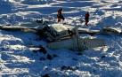 Restos de la avioneta accidentada