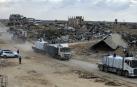 Camiones humanitarios en la Franja de Gaza