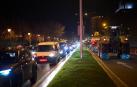 Los tractores, este lunes 10 de febrero, en la avenida del Ejército