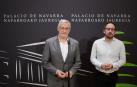 El vicepresidente Félix Taberna y el director general de Presidencia, Gobierno Abierto y Relaciones con el Parlamento de Navarra, Joseba Asiain