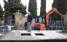 Las obras avanzan en el cementerio municipal de Pamplona