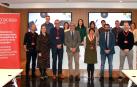 Foto de grupo durante el encuentro de trabajo realizado en las dependencias de Tracasa Global, con representantes de Tracasa Global, la Agencia Europea de Medio Ambiente, el Servicio de Monitoreo de la Atmósfera de Copernicus (CAMS) y 4sfera
