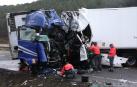 Fotos del accidente con cuatro muertos tras un choque de los camiones en Fitero |