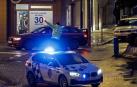 Policía Municipal durante un reciente control de tráfico en Estella.