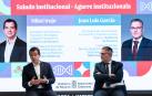 Los consejeros Irujo y García, en un momento de la presentación