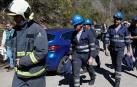 Efectivos de emergencias durante las labores de búsqueda de las víctimas del accidente en la mina de Cerredo