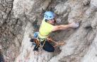 Carlos Suárez, durante una escalada en la Costa Brava /