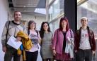 Representantes del sector de la intervención social, este martes en el Parlamento