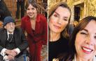 Maribel Medina, con el premio Cervantes, Álvaro Pombo, y con la reina Letizia