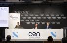 Javier Andueza, Iñaki Mendióroz y Carlos Fernández Valdivielso durante la presentación de las conclusiones de la encuesta